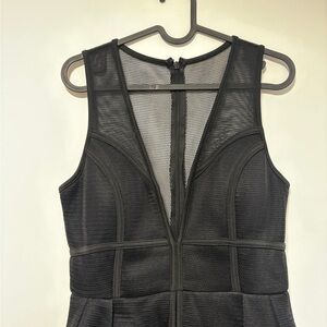 Fashion Nova Black Mesh Maxi Dress